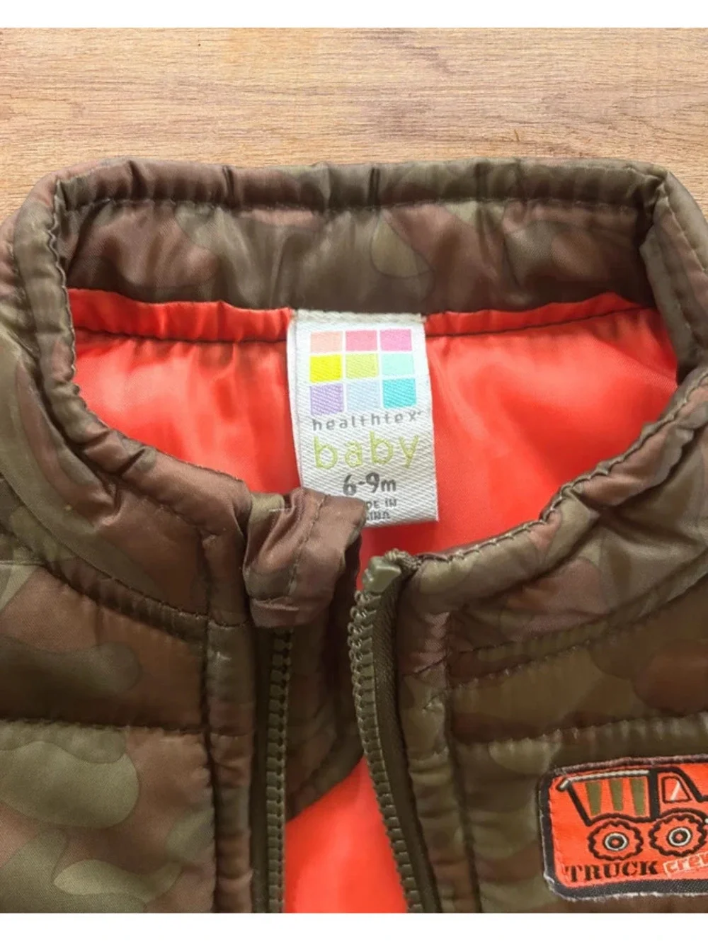 Healthtex 6-9M Camo Puffer Vest & Long Sleeve Shirt Outfit 2 Piece